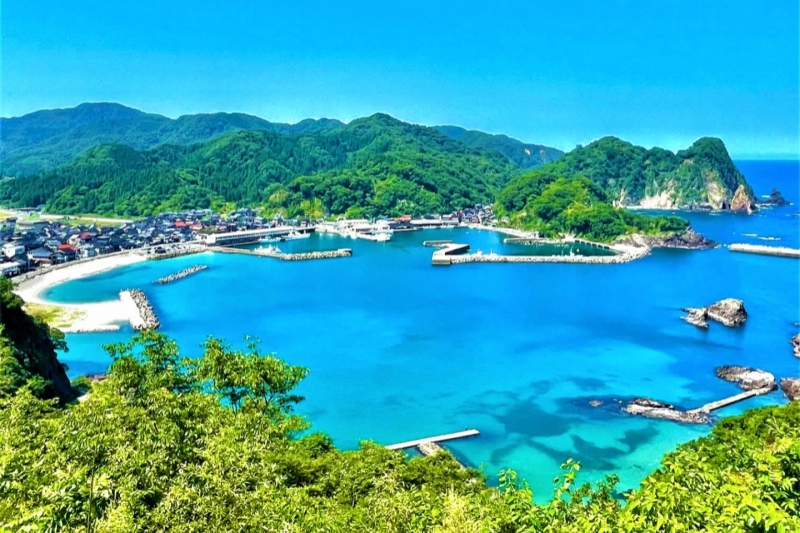 諸寄海岸が一望できる「城山園地」＜兵庫県/新温泉町＞