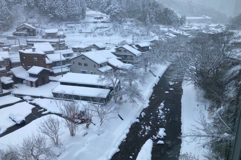 【2022～23年】兵庫県/湯村温泉の雪景色