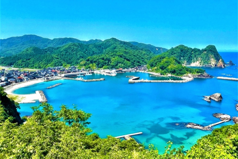 諸寄海岸が一望できる「城山園地」＜兵庫県/新温泉町＞